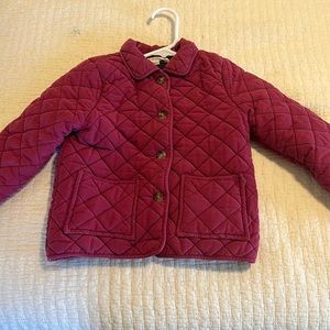 Hope and Henry Burgundy Quilted Girl’s Jacket.